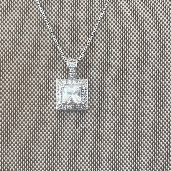 Swarovski .925 sterling silver Italy necklace & earrings set - Picture 3 of 9